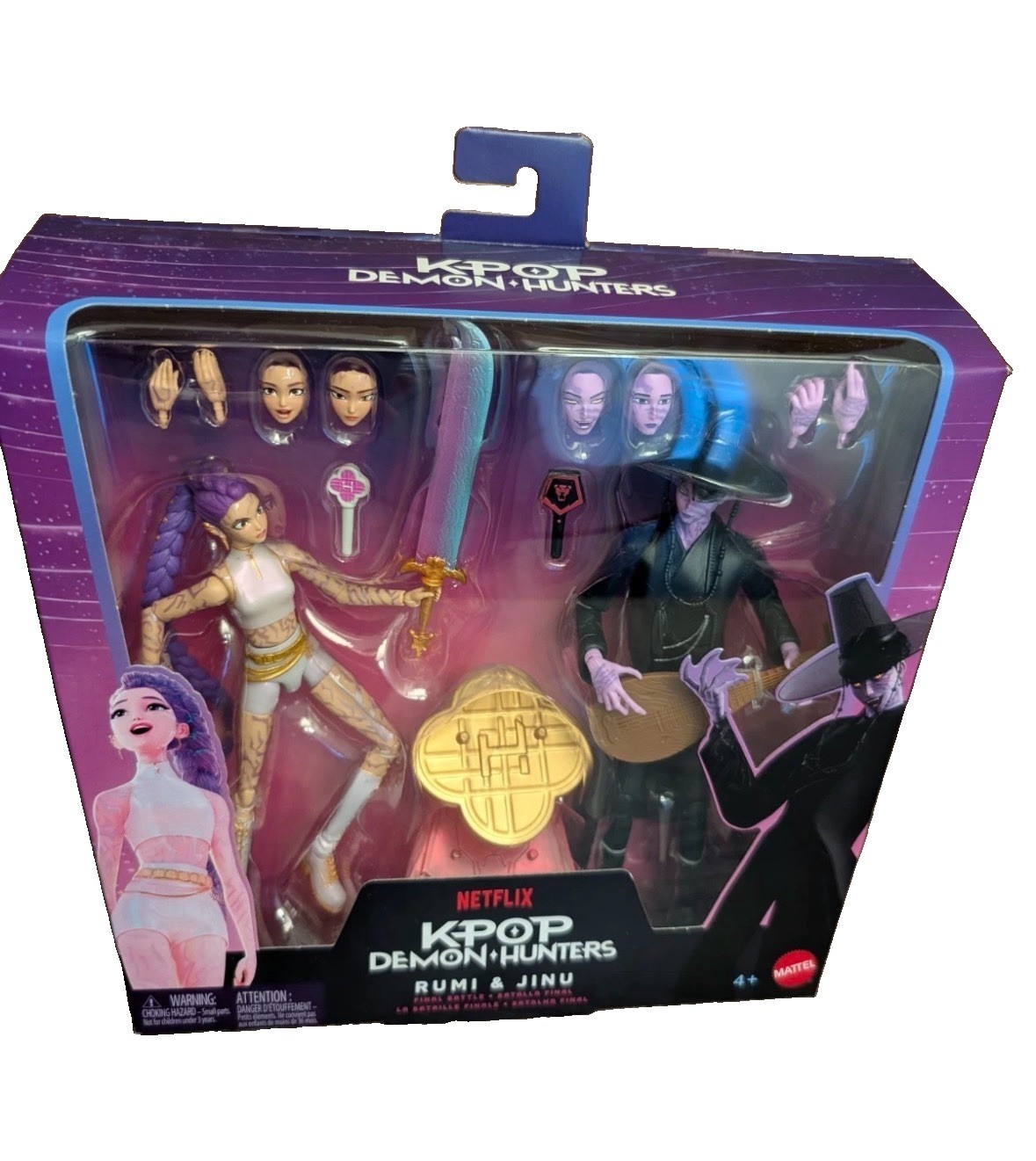 Kpop Demon Hunters RARE 6″ RUMI & JINU Deluxe Action Figures Final Battle NEW