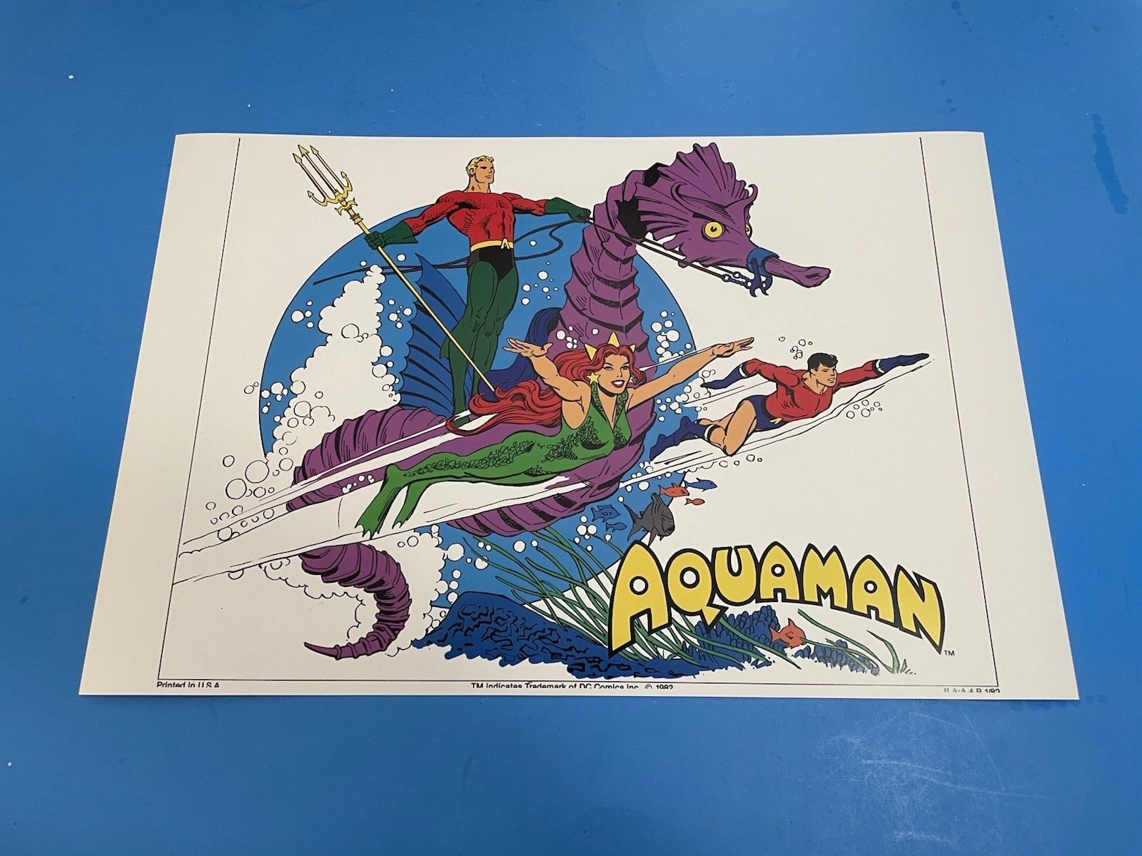 DC COMICS AQUAMAN MERA AQUALAD STORM THE SEA HORSE POSTER PIN UP BRAND NEW.