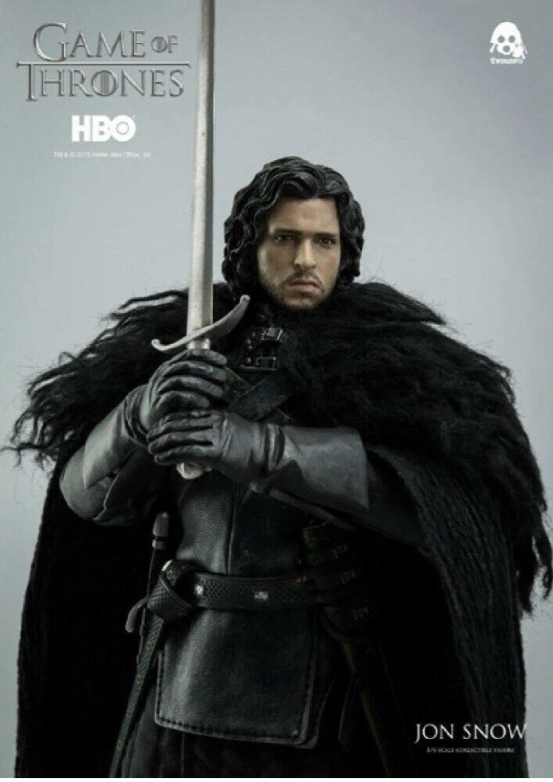 THREE ZERO GAME OF THRONES JON SNOW 12” Figure HBO NIGHT WATCH 1/6 SCALE MIB New