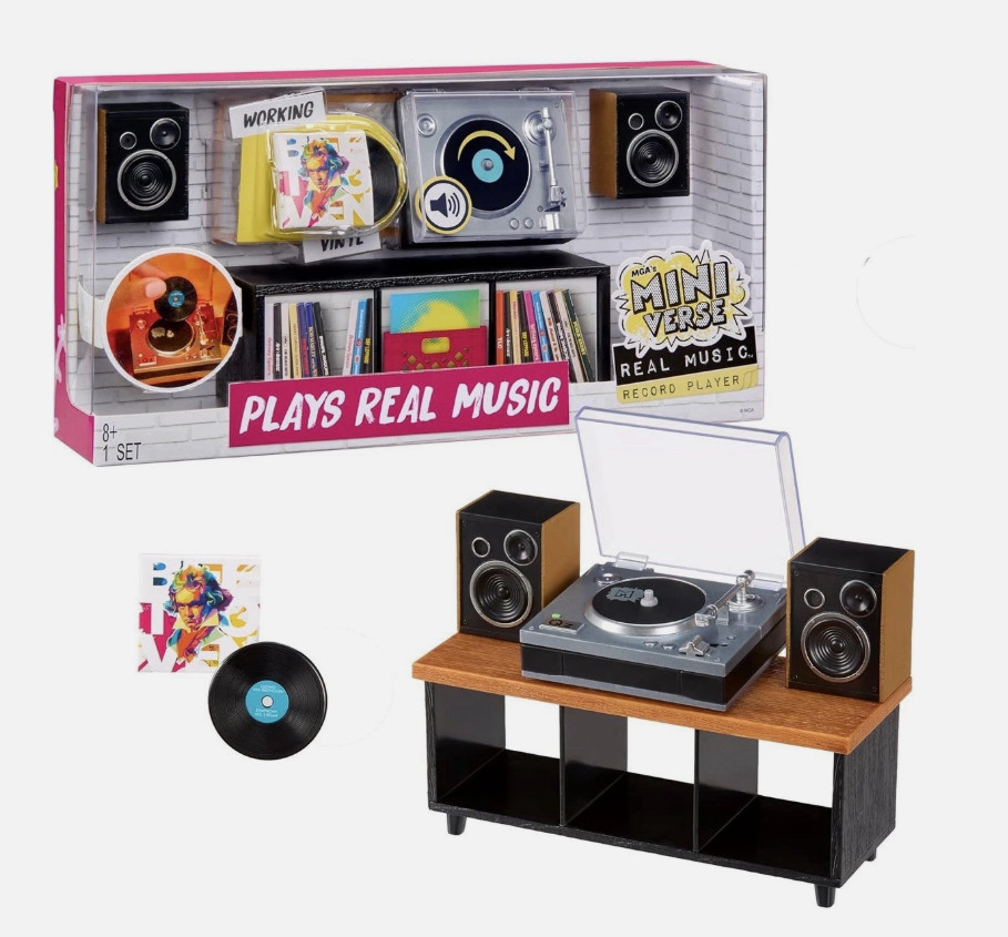 MGA’s Miniverse Real Vinyl Music Record Player Brand New SHIPS SAME DAY FREE
