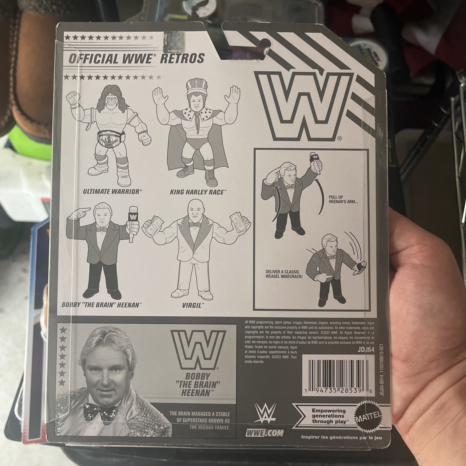 Mattel WWE Retro Collection 4.5″ Figure – BOBBY The Brain HEENAN with Mic