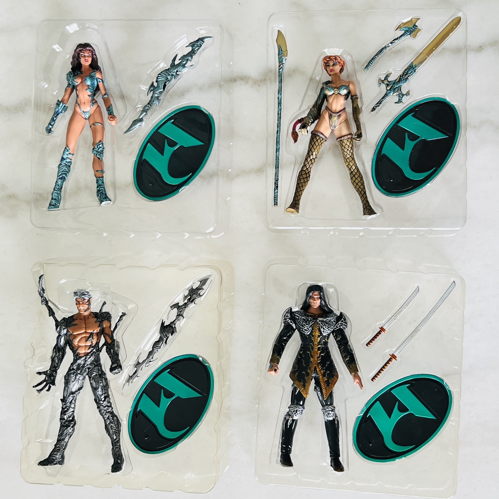 Witchblade Series 1 Complete Set Of 4 Action Figures Top Cow [Opened]
