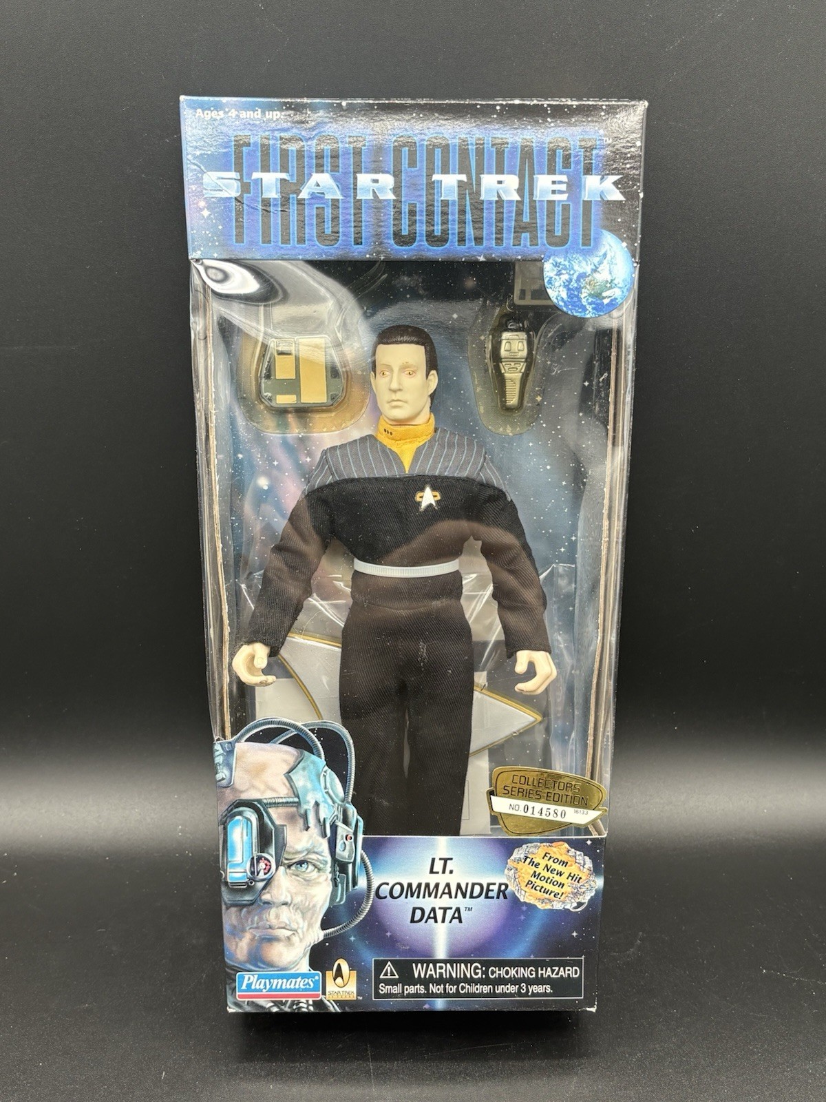 1996 Star Trek First Contact Collector Series ‘Lt Commander Data’. 9″ Figure NIB