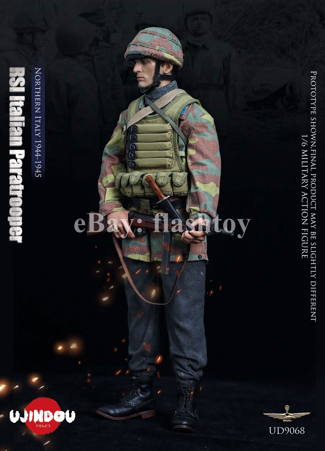Presale UJINDOU UD9068 1/6 RSI Italian Paratrooper Northern Italy Action Figure