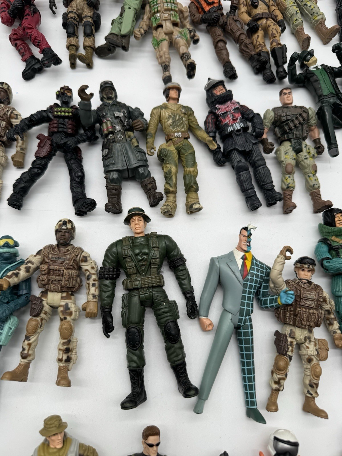 Vintage Military Action Figure Lot 58 Mixed Army Soldier Figures Chai Mai