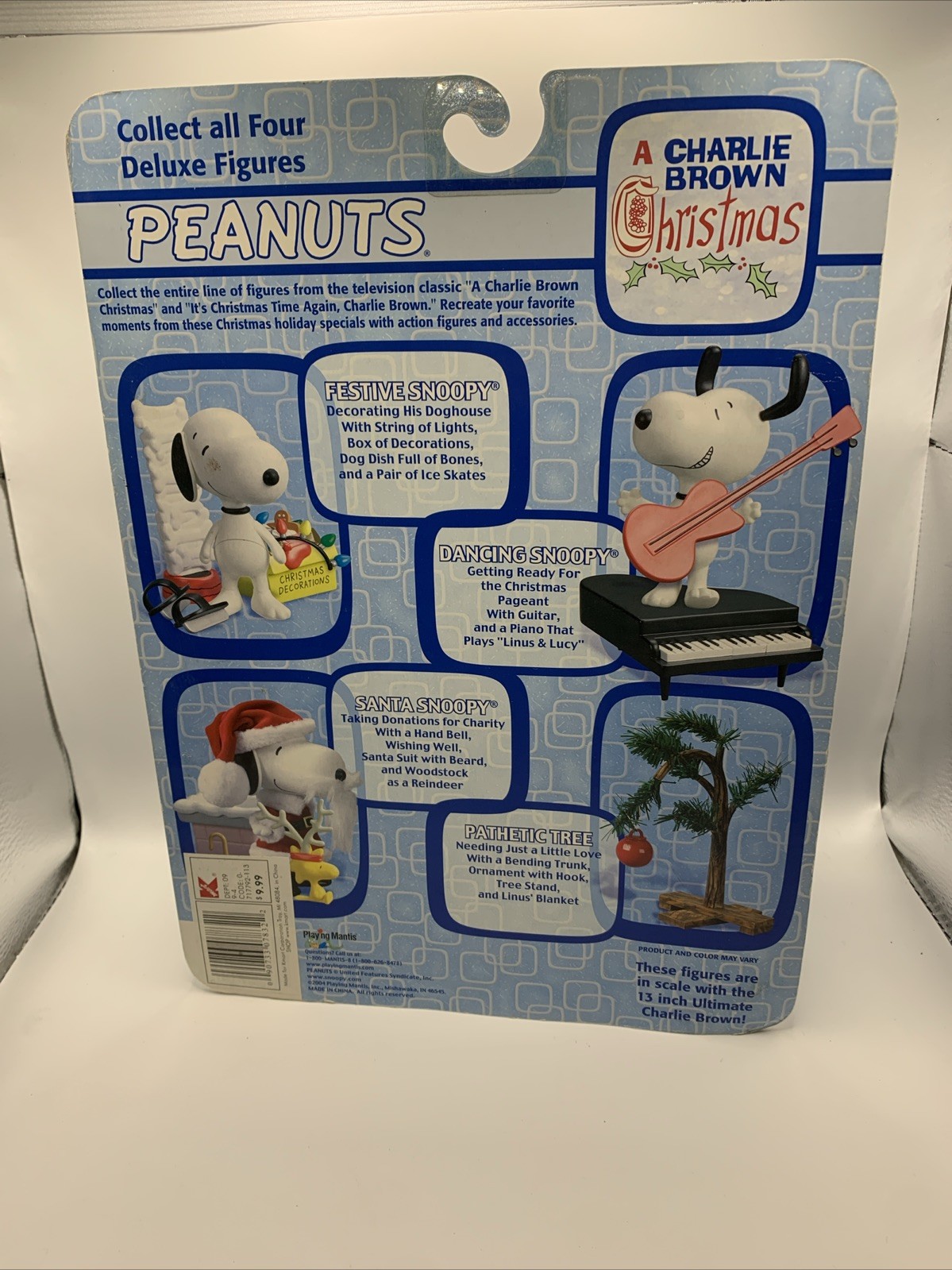 Peanuts A Charlie Brown Christmas 13″ Festive Snoopy Memory Lane 2004 NIP