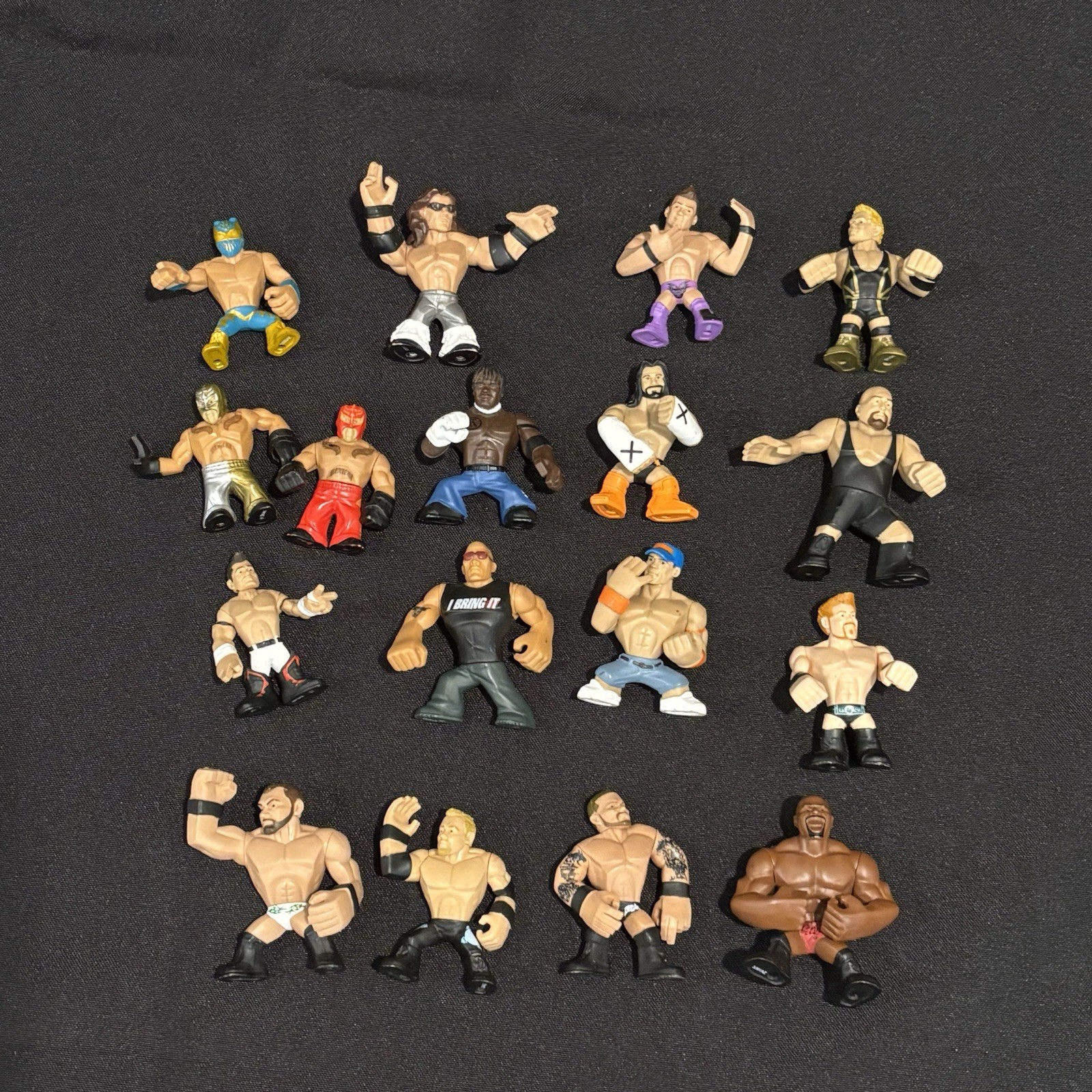 Lot of 17 Mattel WWE Rumbler Mini Wrestling Figures John Cena The Rock