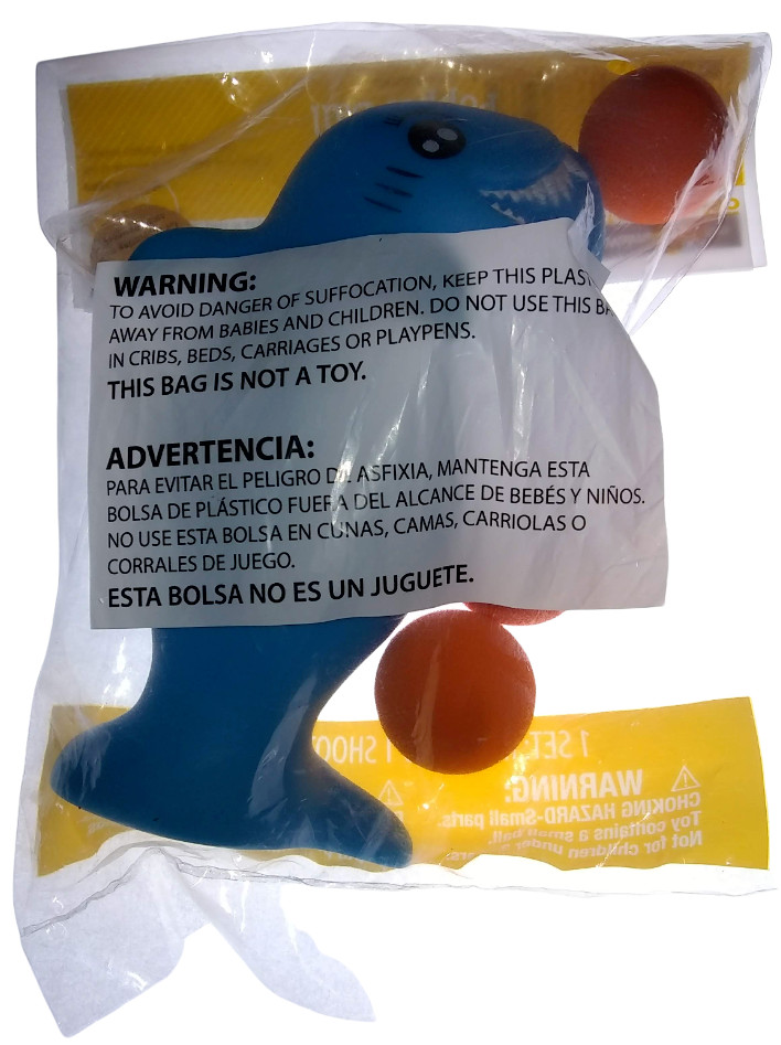 Easter Shark Popper Ball 1 set 3 balls Sealed Pop Toy Shooter Ocean Blue Nip 3+