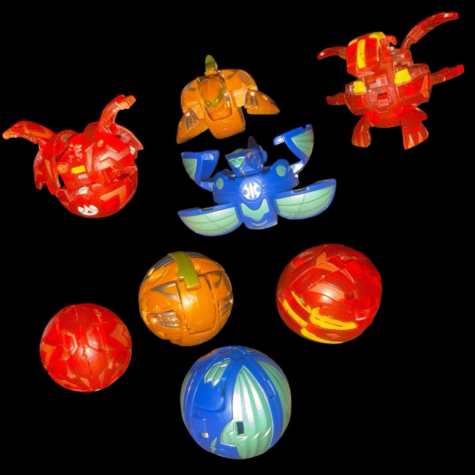 Bakugan Lot (48) + Cards + Carrying Case + Pin