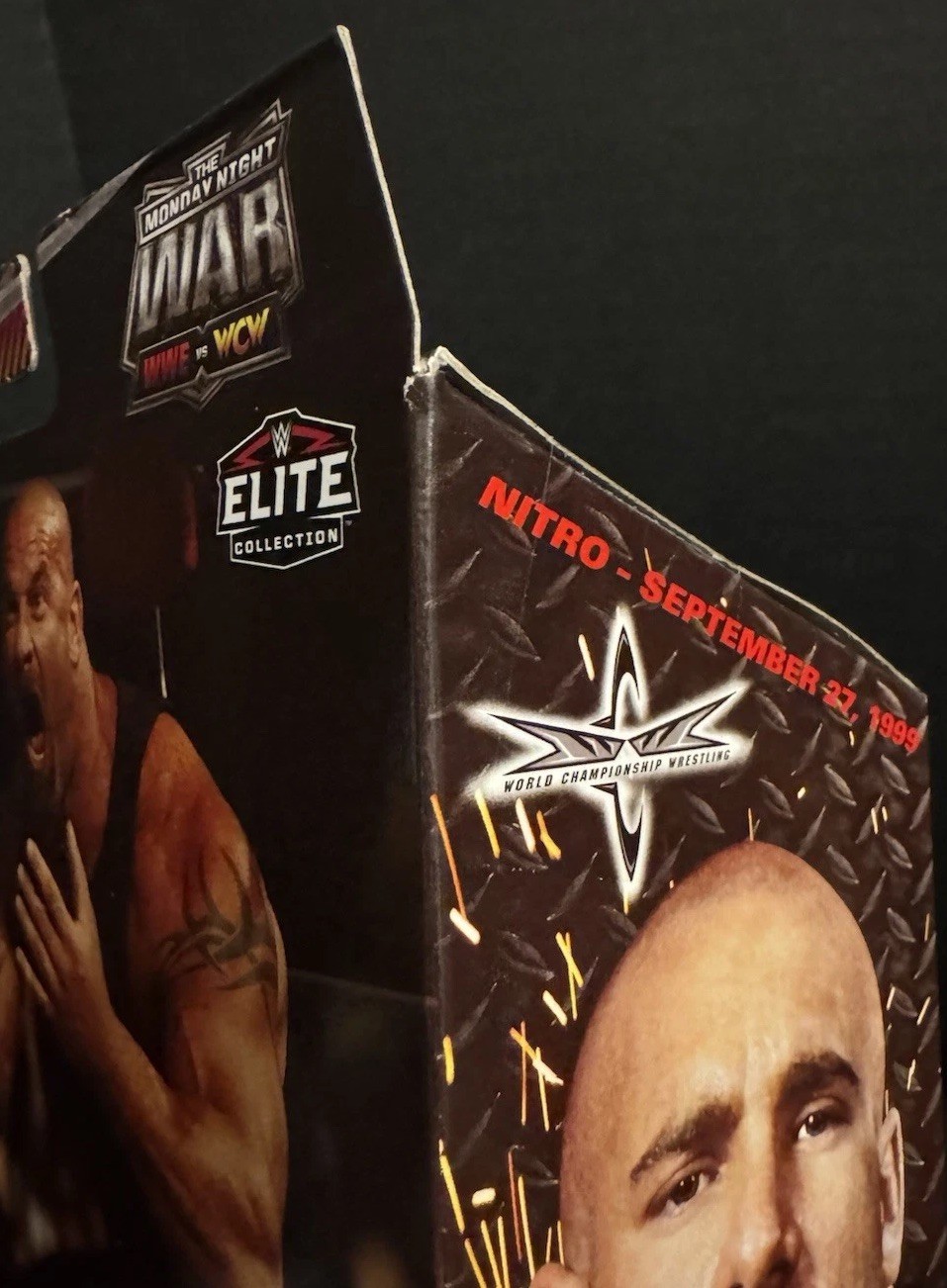 WWE Elite Monday Night War Series 12 Goldberg, Bret Hart, Warrior & Steven Regal