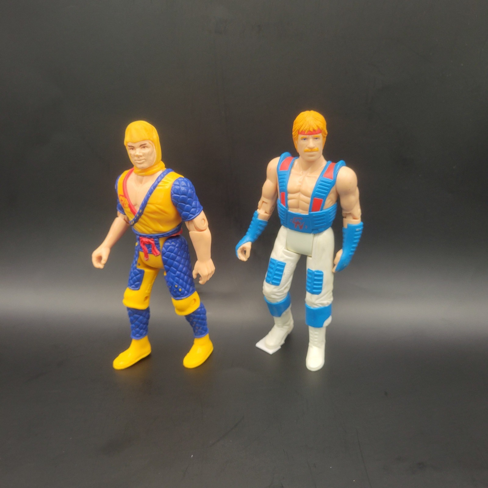 Vintage 1986 Chuck Norris Karate Commandos Action Figures Kenner Lot of 2 6in