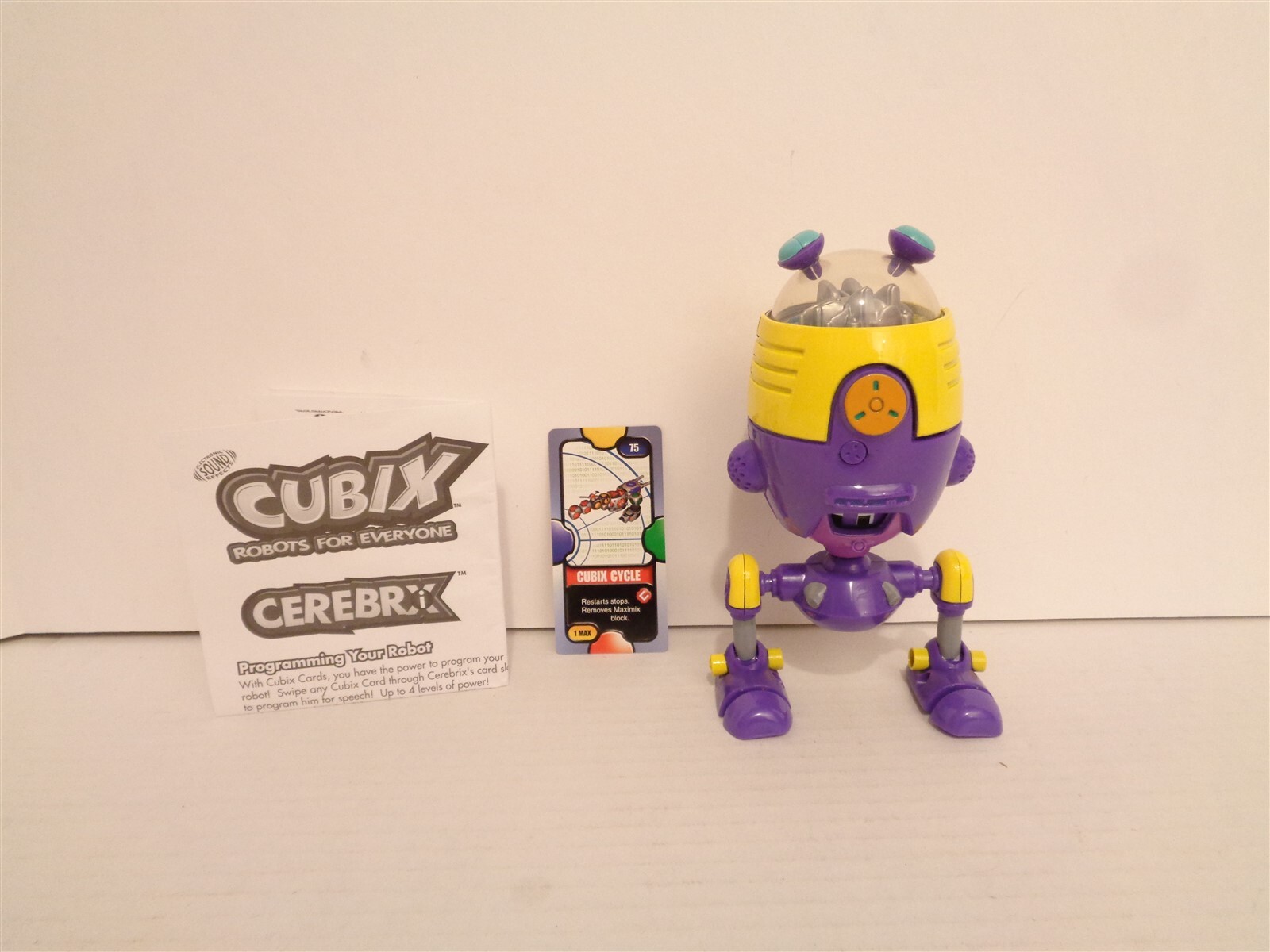 2001 Trendmasters Cubix Programmable Cerebrix Action Figure Complete Sound Works