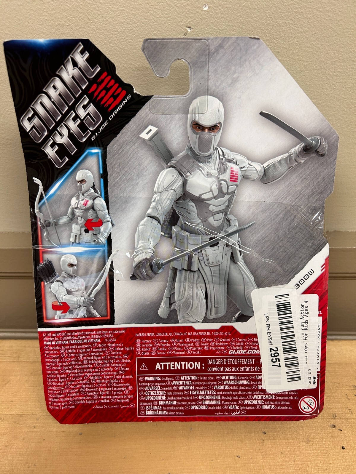 G.I. Joe Origins – Characters. Storm Shadow, Snake Eyes, Ninja Tech *DAMAGED PKG