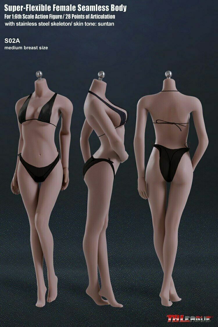 1:6 TBLeague Pale/Suntan Skin Flexible Female Girl Model Body 12in Action Figure