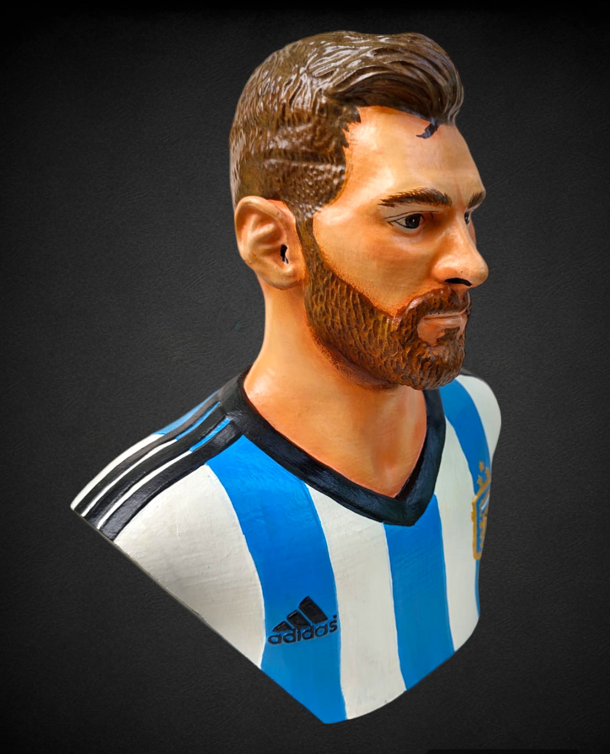 Fanart figure Lionel Messi airbrush painted bust Adult 17+