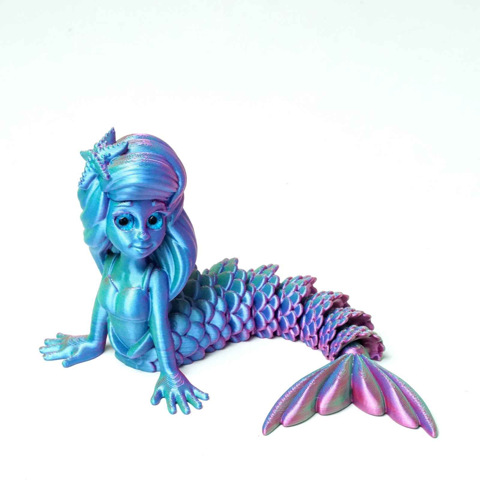 3D Printed mermaid Model,Articulated Animals figure,Fidget Toys Home Decor