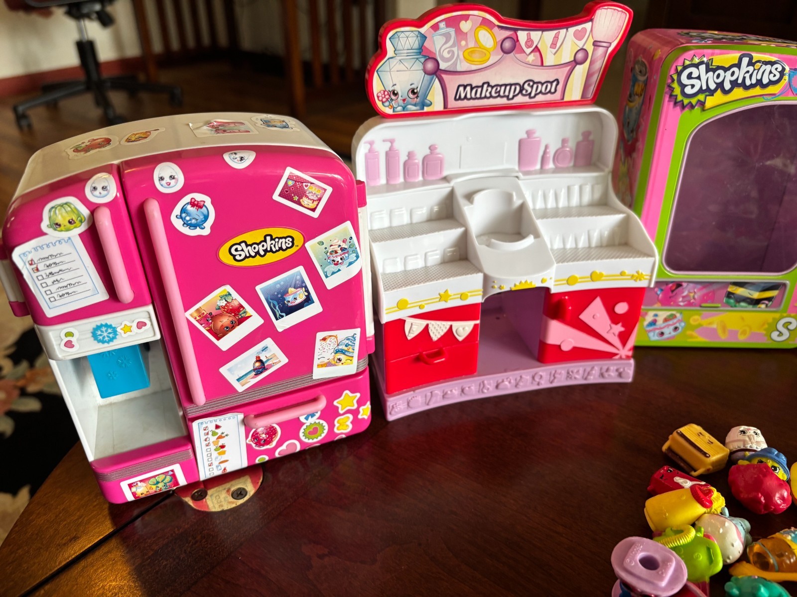 Shopkins Mixed Lot, So Cool Fridge, Make Up Spot, Tins, & Scoops Ice Cream Truck