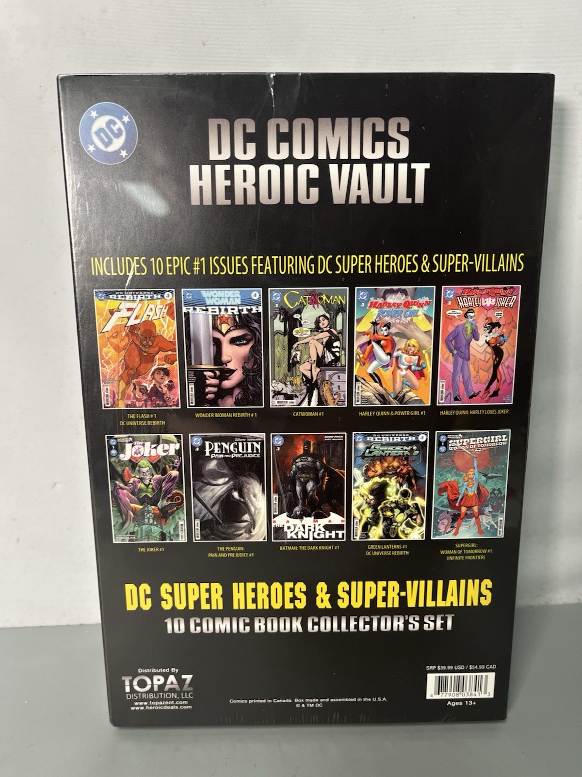 DC Comic Heroic Vault Super Heroes & Super-Villains 10 Comic Book Set NEW