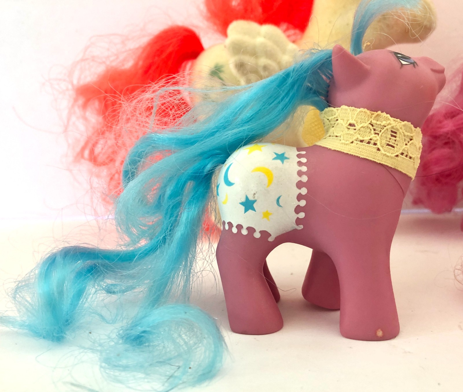 Vintage Lot Of 6 My Little Pony 3 Plush 2 Unicorn 1 Thailand