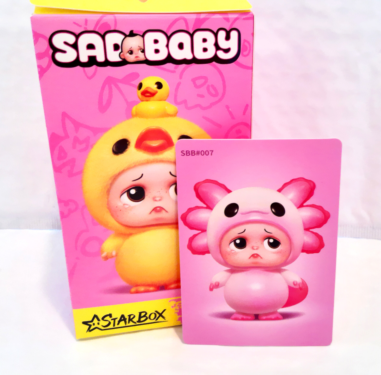 Sad Baby Starbox Vinyl Plush Baby Animal Figure Pink Axolotl SBB#007 –READ–