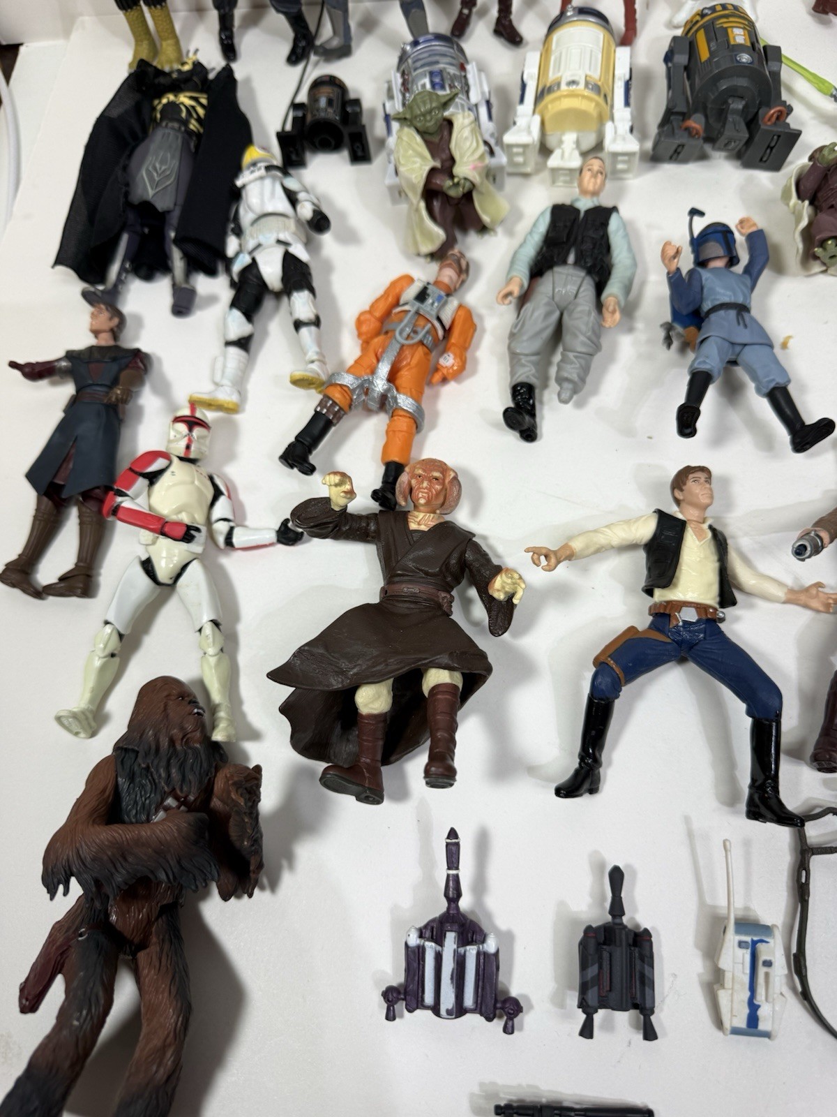 Star Wars 3 to 4in Action Figures Mixed Lot 44 / Weapons Accessories Hasbro