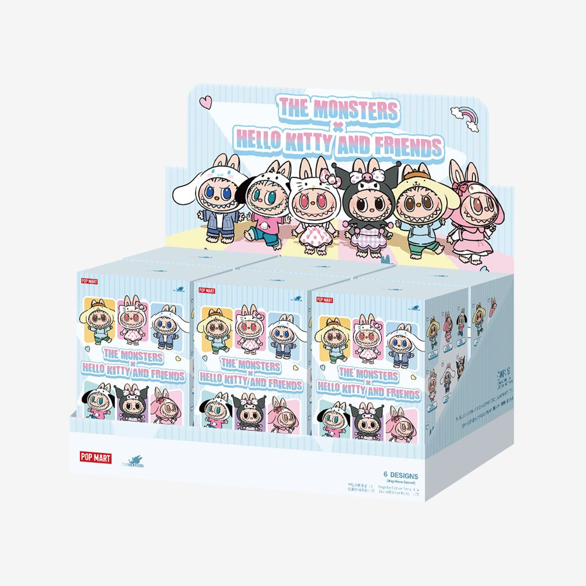 THE MONSTERS × Hello Kitty and Friends Series Vinyl Plush Pendant – Sealed Case