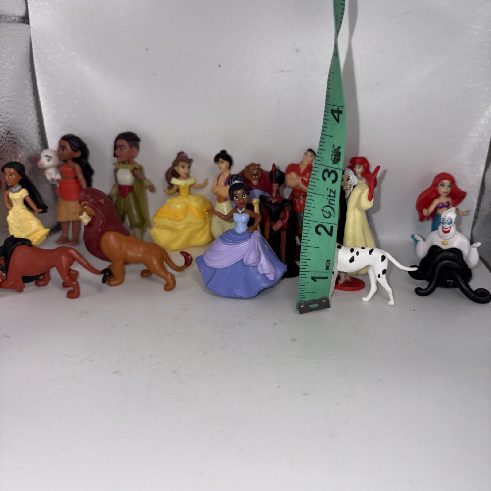 Lot of Disney Figures PVC Cake Toppers Toys Vintage 17 Pieces Princess Villains