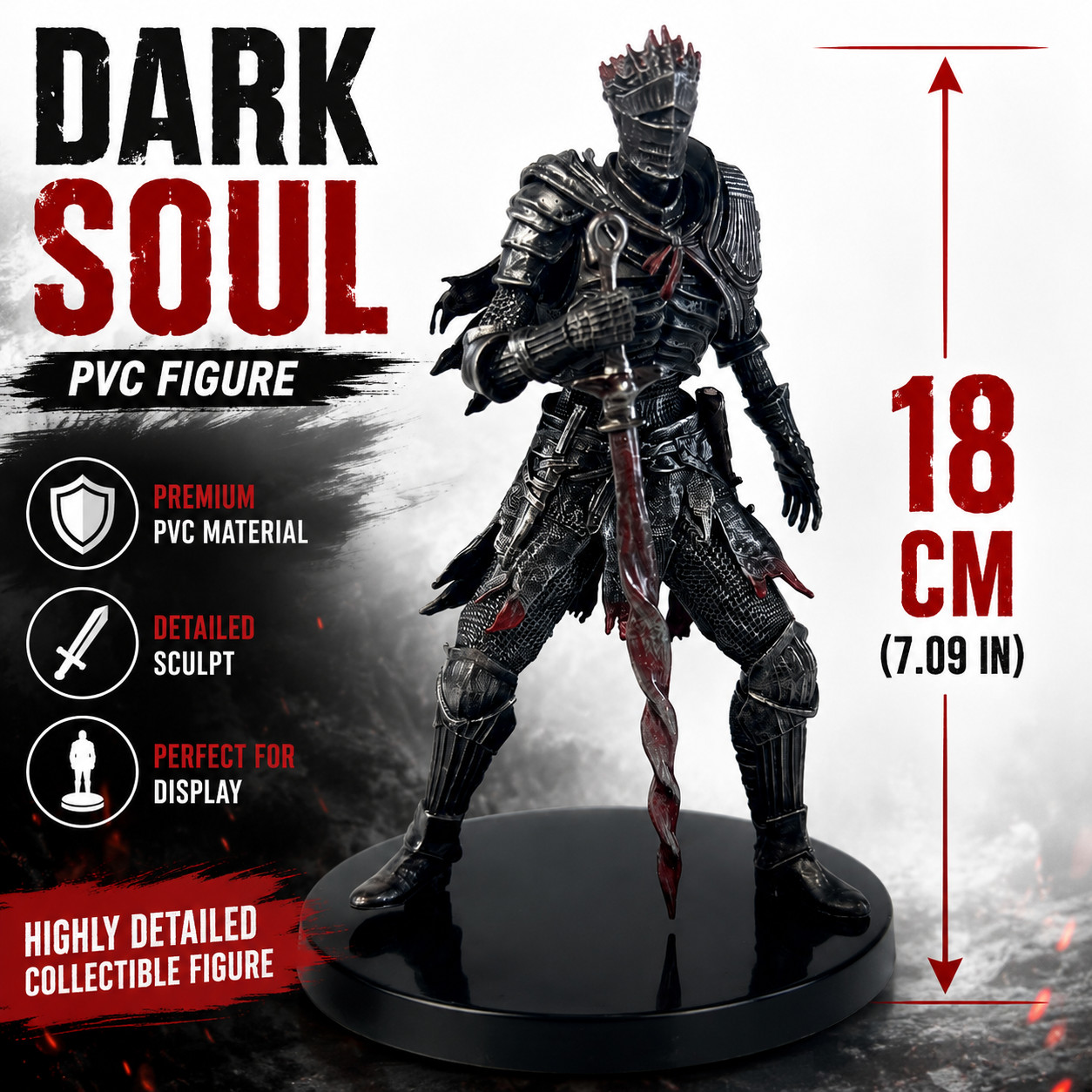 Dark Souls 3 Lord of Cinder Knight Artorias Undead Soldier 18 cm Anime Figure