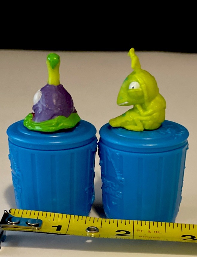 ULTRA RARE! The Grossery Gang UNNAMED SHRIMP & DRUMSTICK Figures W/Trash Cans