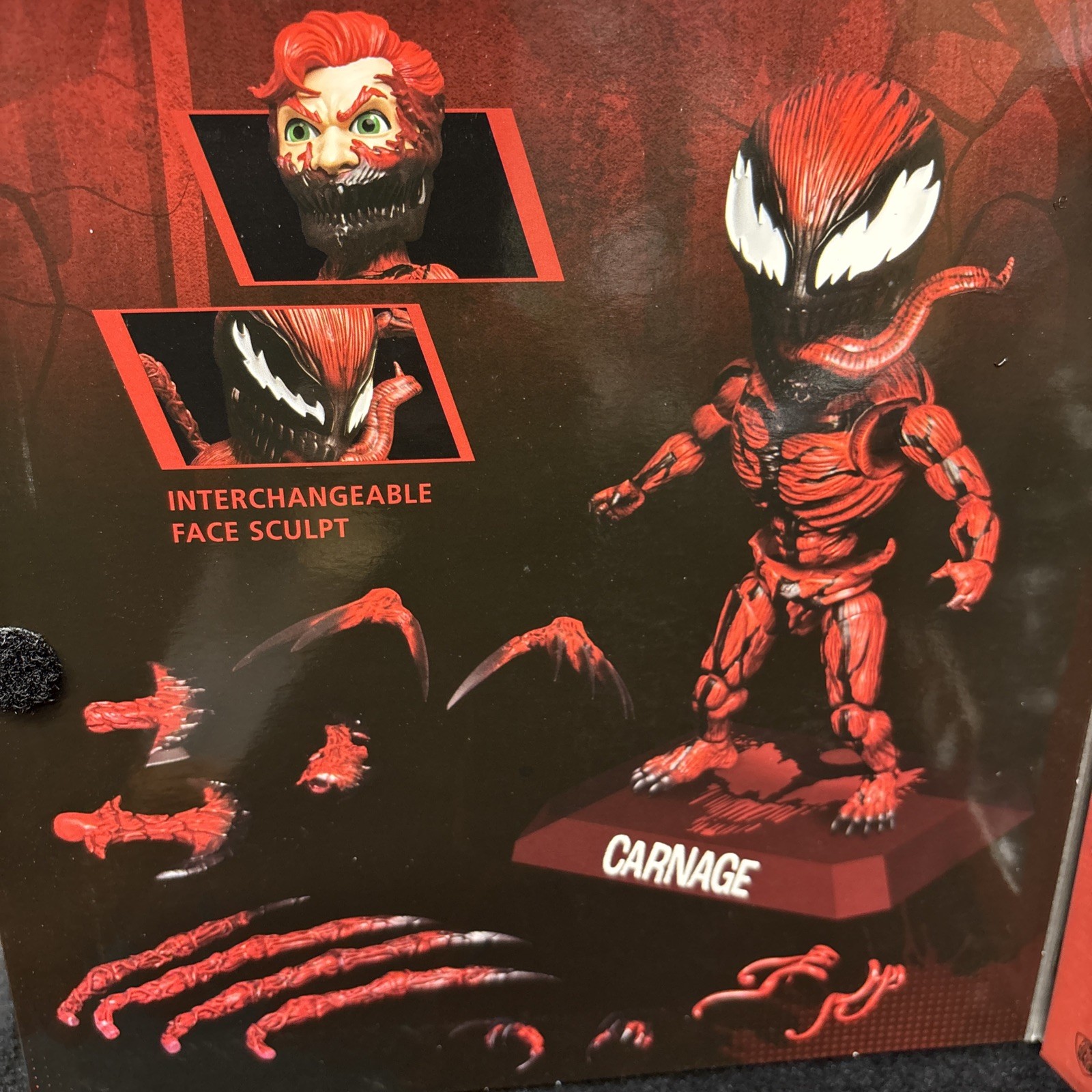 Beast Kingdom Egg Attack Action (EAA)-143 Carnage (Marvel Spider-man) NIB