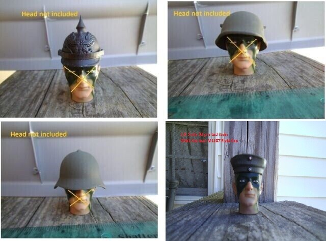 a 1/6 Scale WWI WWII Helmets compatible w/ Dragon & other 12 inch action figures