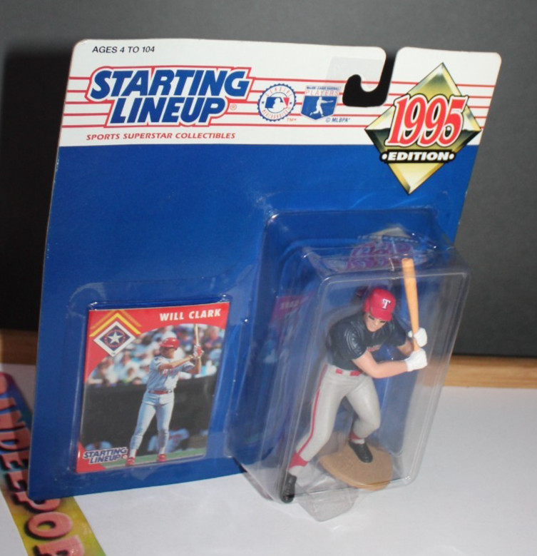 Starting Line Up MLB Will Clark Baseball Action Figure 1995 Sealed Toy Kenner