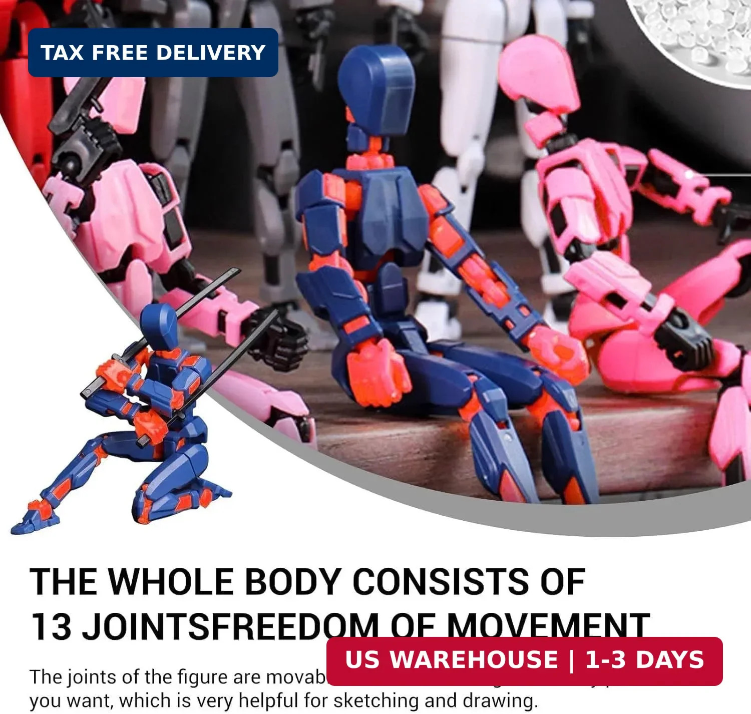 T13 Action Figure Set 5 Pack, Titan 13 Action Figure, Dummy 13 Action Figures, N