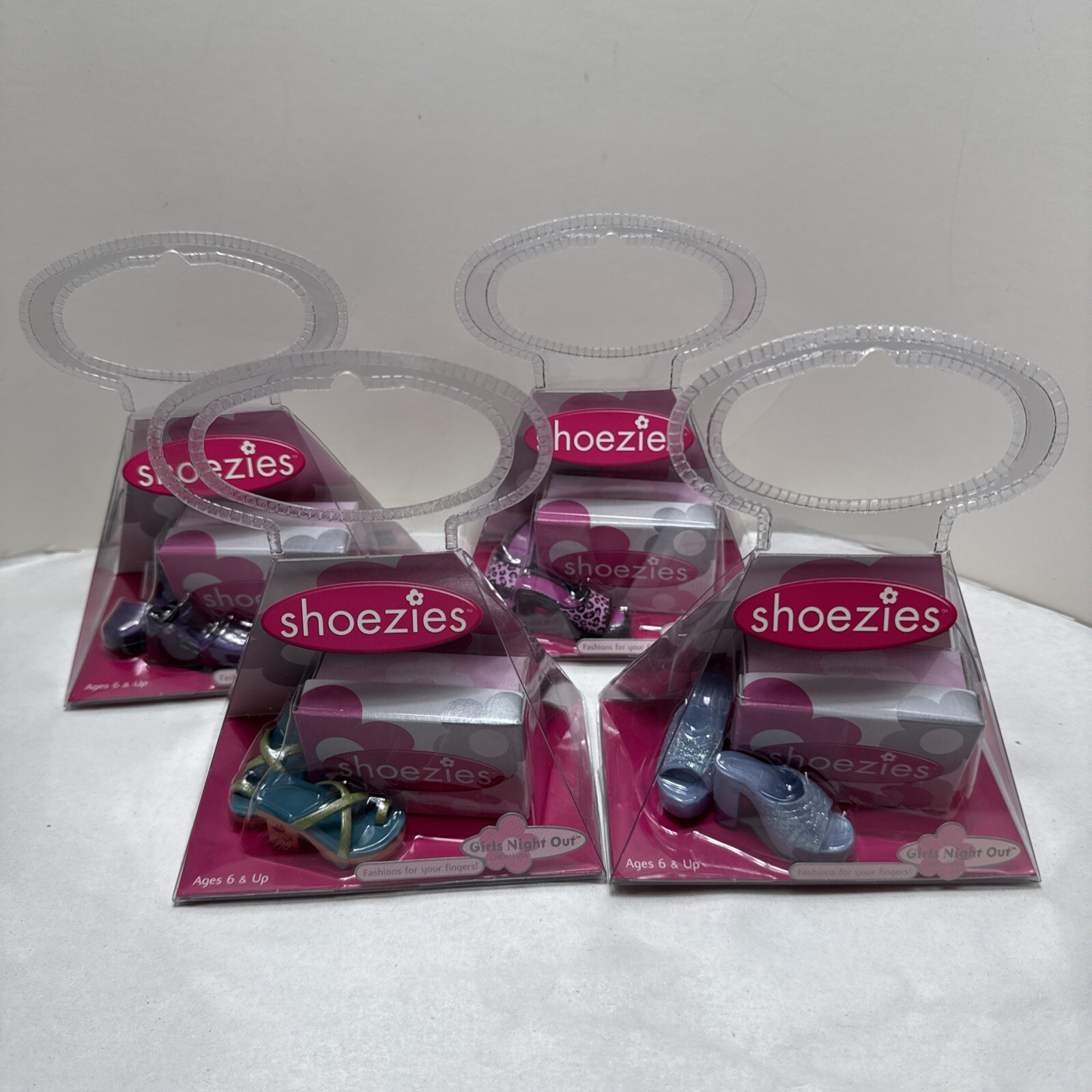 Lot of 4 Shoes – 2000 Hasbro Shoezies Girls Night Out Collection Heels Sandal