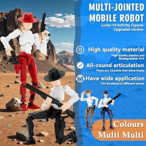 Titan 13 Action Figure, Cowboy Already Assembled 13 Dummy 13 Action Figures f…