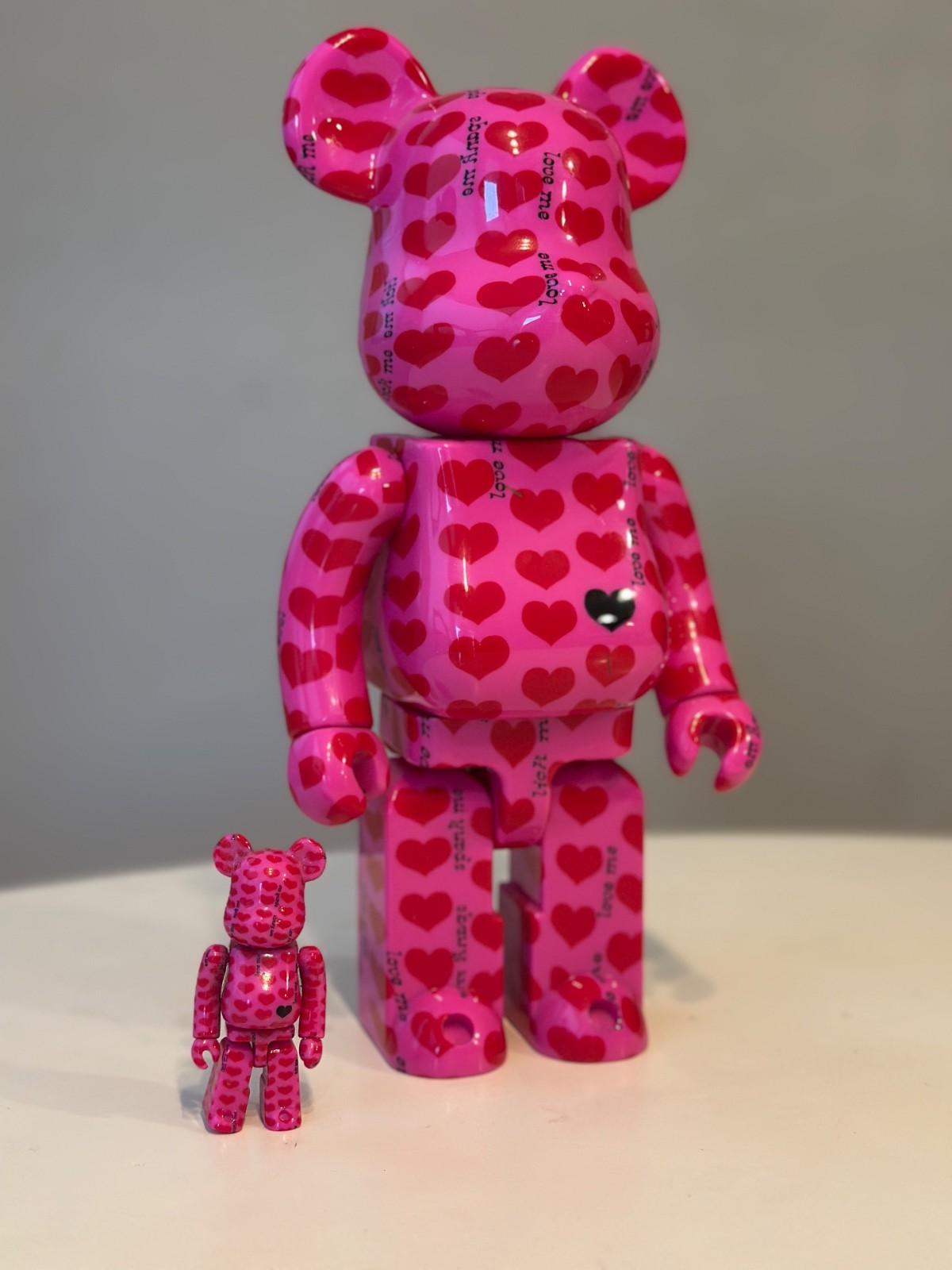 Authentic MEDICOM TOY BE@RBRICK Pink Heart Set – 100% & 400%