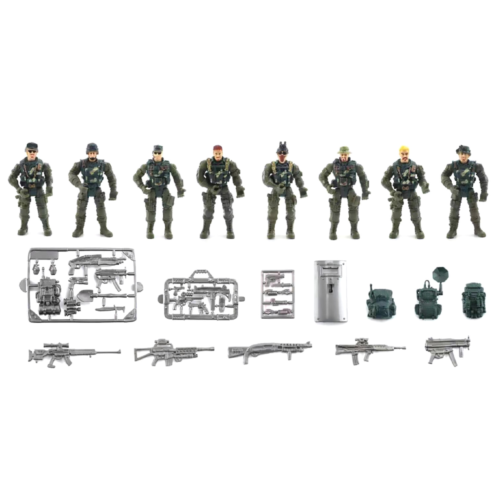 8Pcs/set SWAT Military Army Toys for Kids Movable Joints Military Soldiers Toy
