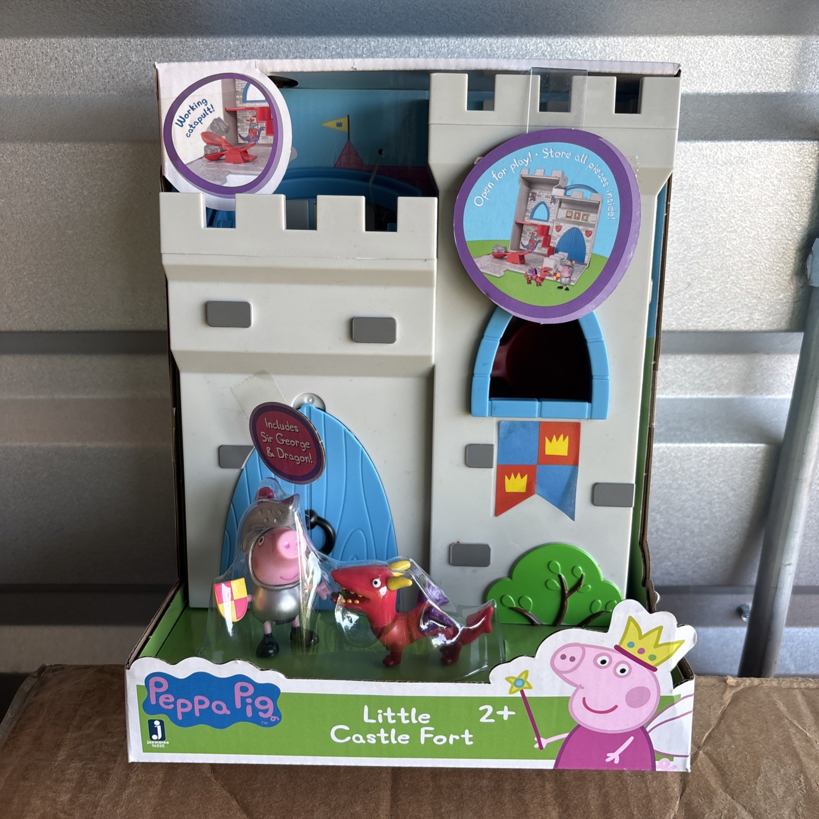 Peppa Pig Little Places Castle Fort George Set Knight Dragon 99% Complete READ D