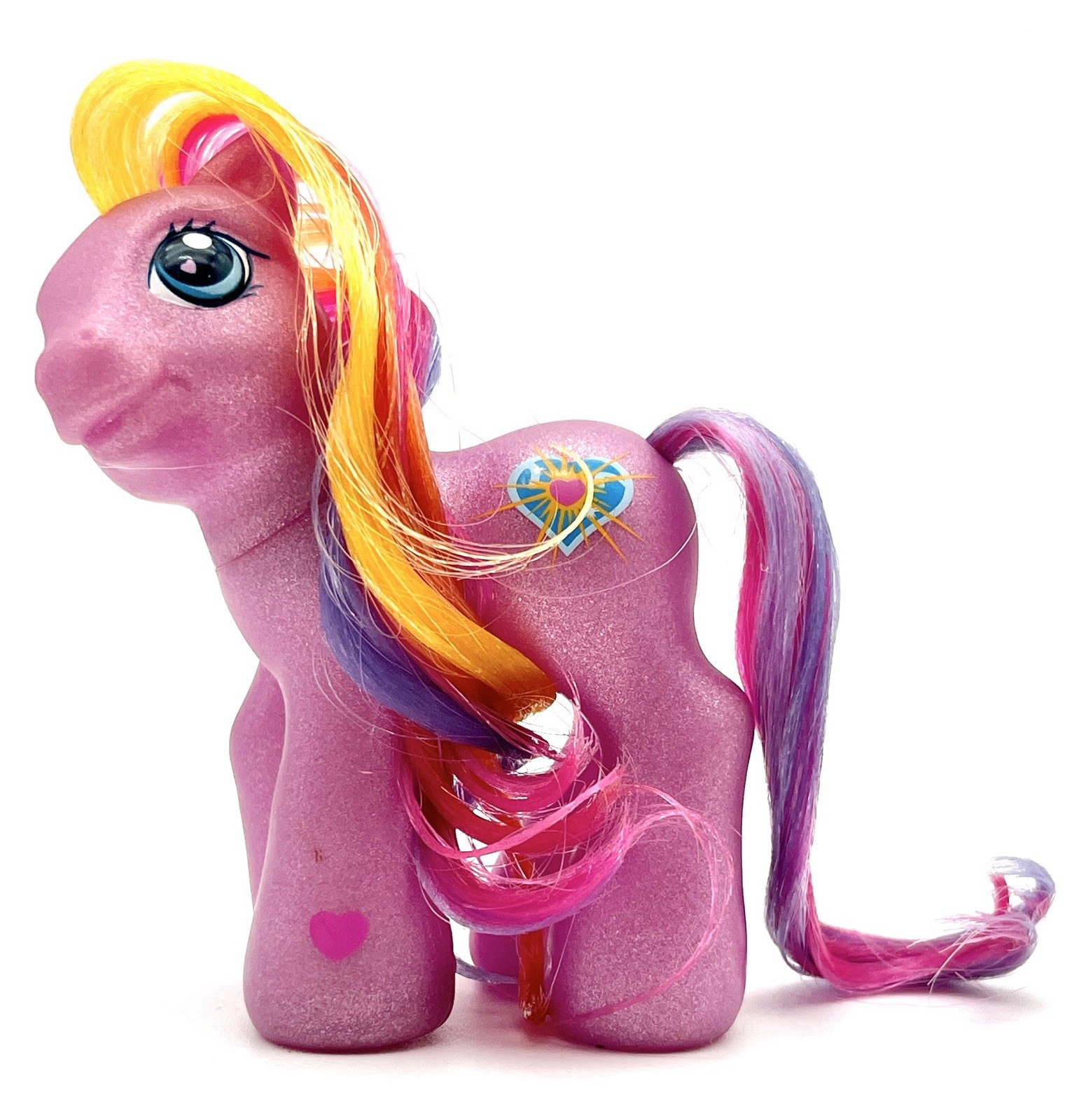 My Little Pony G3 Baby Pink “Sunsparkle” 2003 Rainbow Hair Heart Cutie Mark