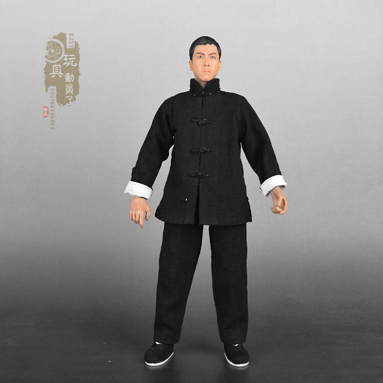 1:6 Chinese Style Kung Fu Suit Black Shirt &Pants Model Fit 12”Male Figure Doll