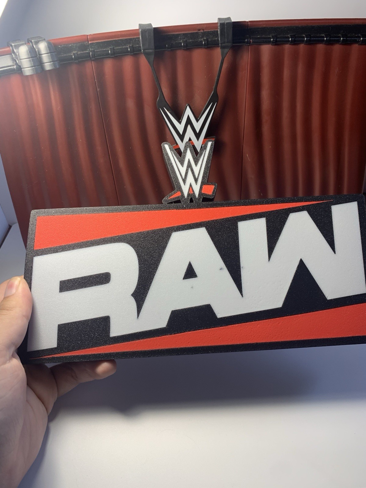 WWE Monday Night RAW 3D Printed LED Light Box 3 Light Pattern Options