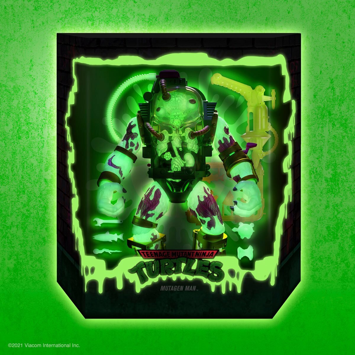 Super 7 TMNT Glow In Dark Mutagen Man 7″ Action Figure EE Variant Ninja Turtles