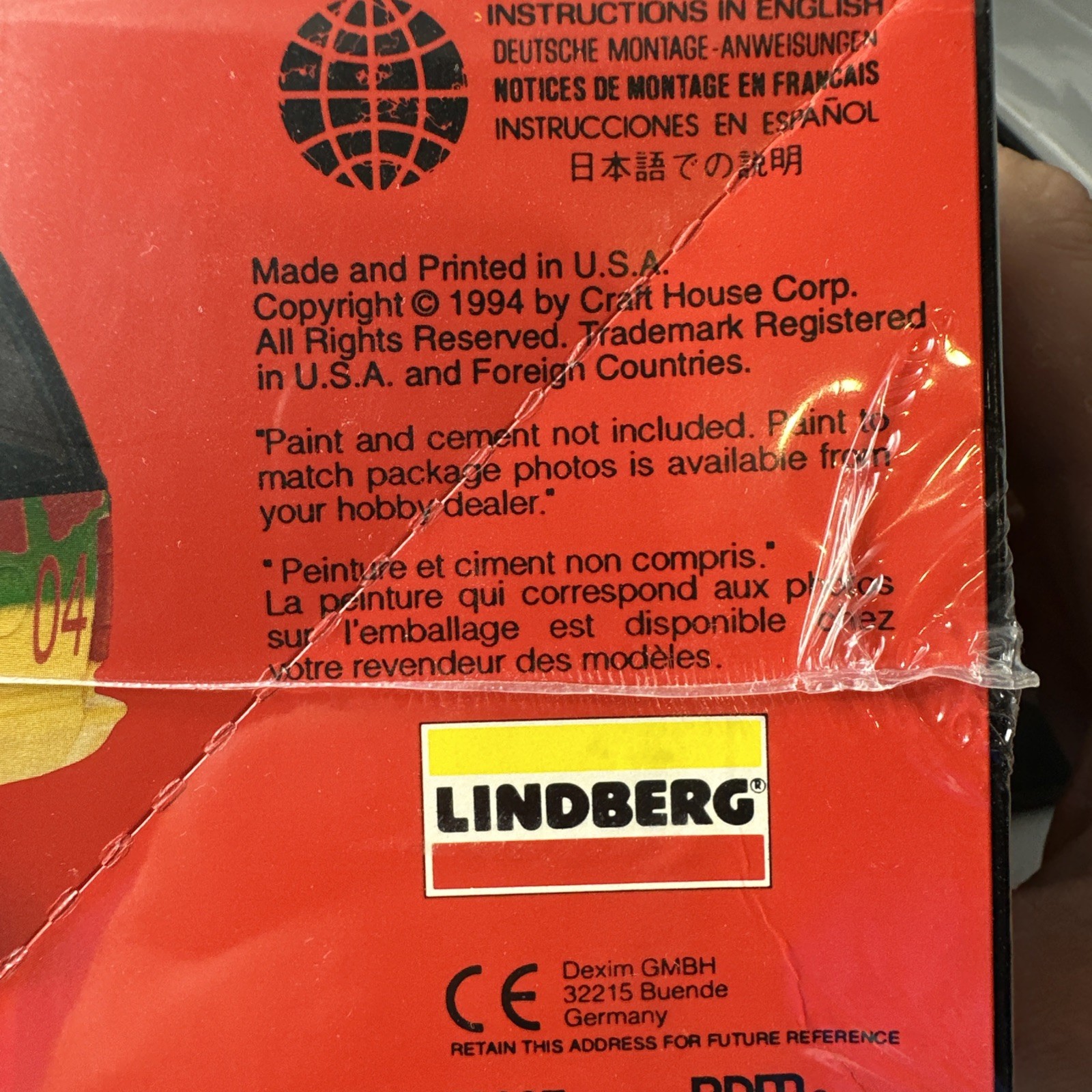 Jurassic Park ‘Explorer’ Lindberg 1/20 Scale Model Kit Sealed Brand New 1994