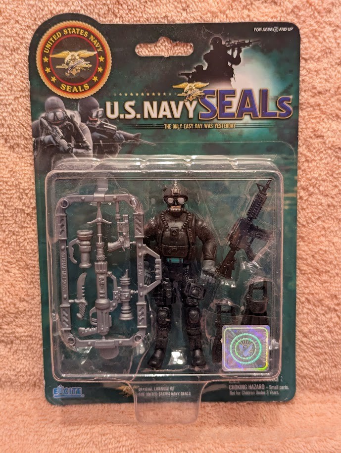 Excite U.S. Navy Seals Action Figure 4″ Brand New Sealed nib nip Rare Army Navy