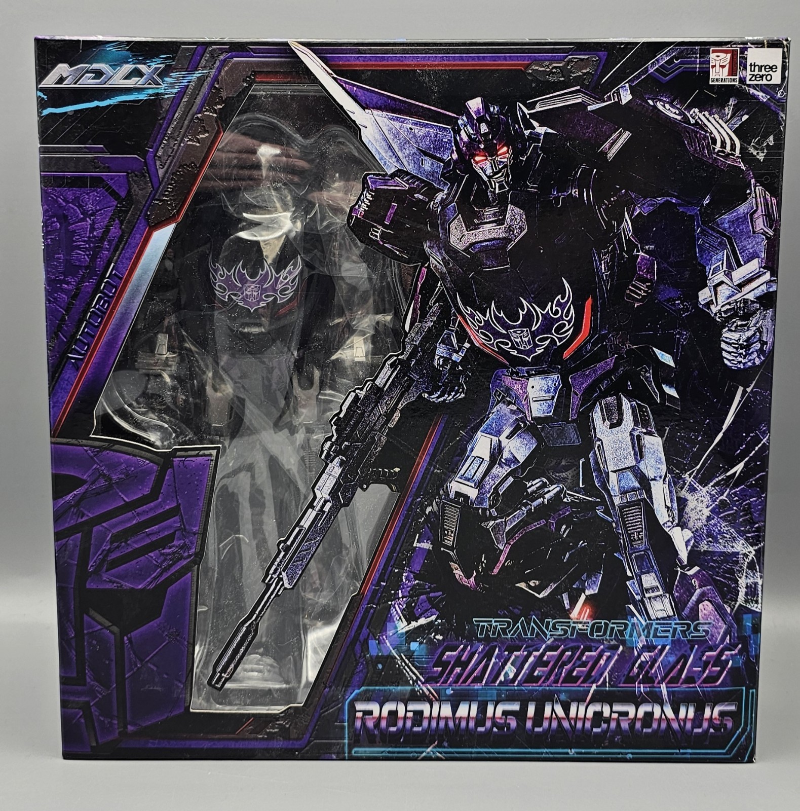 Transformers Three zero Shattered Glass Rodimus Unicronus MDLX Complete