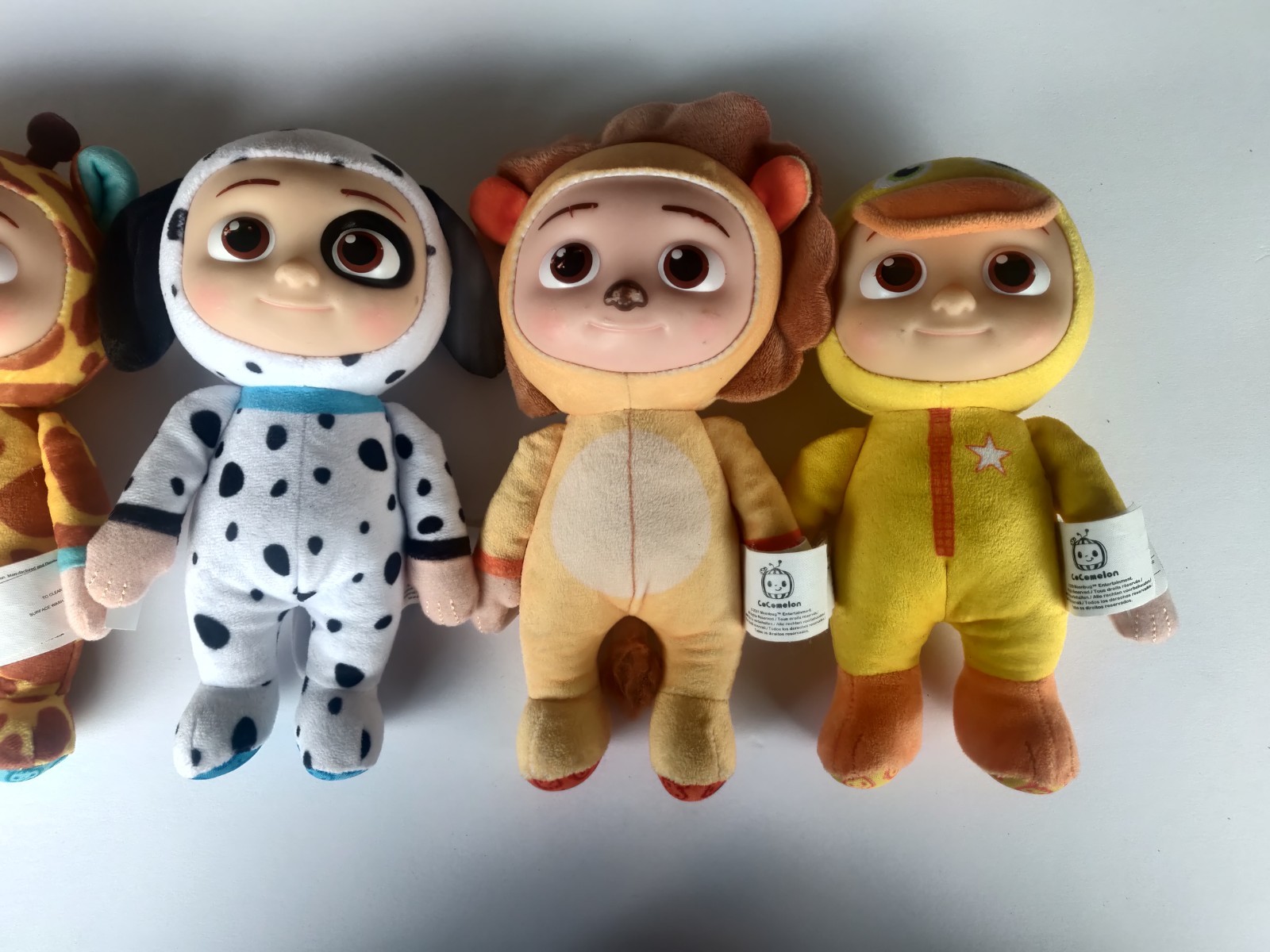 COCOMELON JJ Baby Doll 8” Plush Lion Koala Giraffe Set Lot of 5