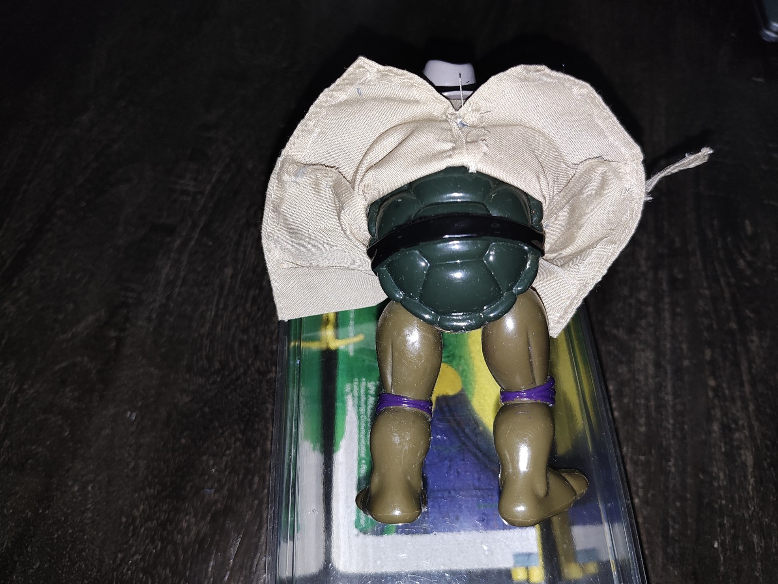 1994 Playmates TMNT Undercover Donatello Yellow accessories w/Card Complete vint