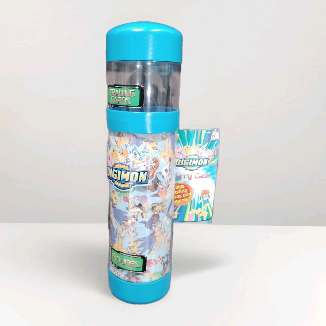 Vtg Digimon Carry Case Tube For Figures And Trading Cards Fun-4-All. Mint