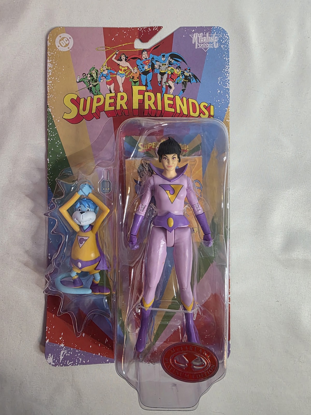 McFarlane DC Retro Super Friends Jayna & Gleek Red Platinum Chase Wonder Twins