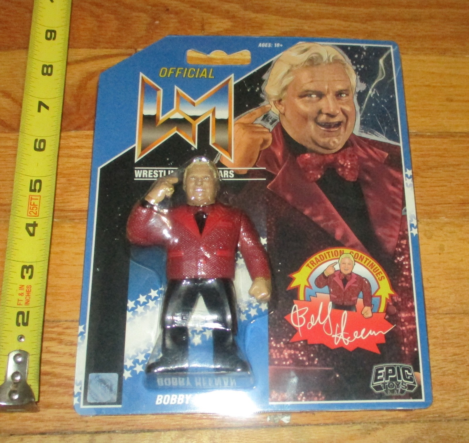 Epic Toys Bobby Brain Heenan Retro Wrestling Megastars Figure WWE WCW WWF Red